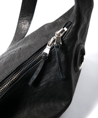 フルタンニン ピット鞣し シュリンク ホースハイド SKYN ラップバッグ  - BLACK