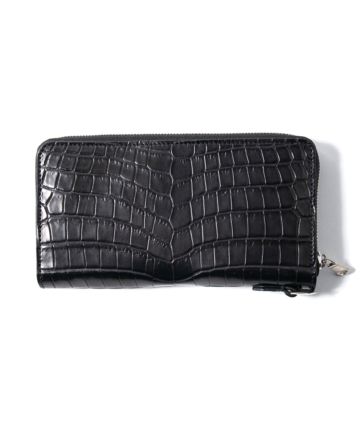Nile Crocodile（Niloticus Crocodile）Round Wallet - BLACK