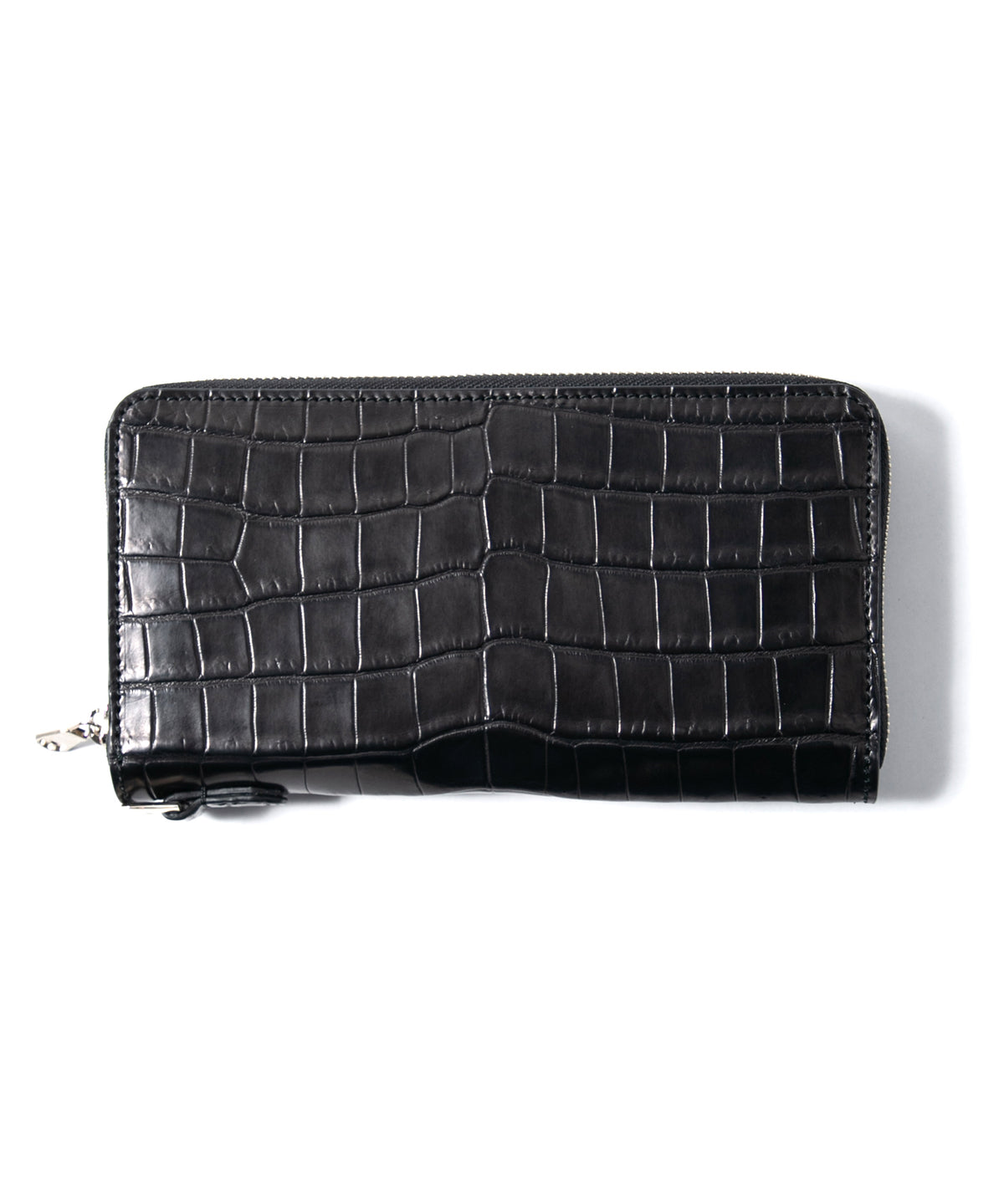 Nile Crocodile（Niloticus Crocodile）Round Wallet - BLACK