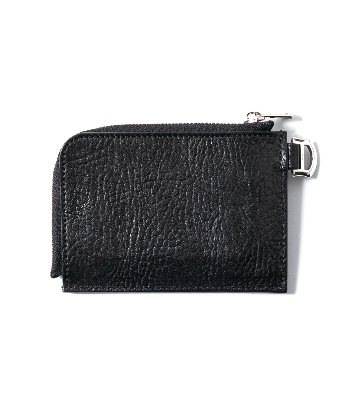 Pit Vegetable Full Tanned Shrunken Steer hide L Wallet - BLACK