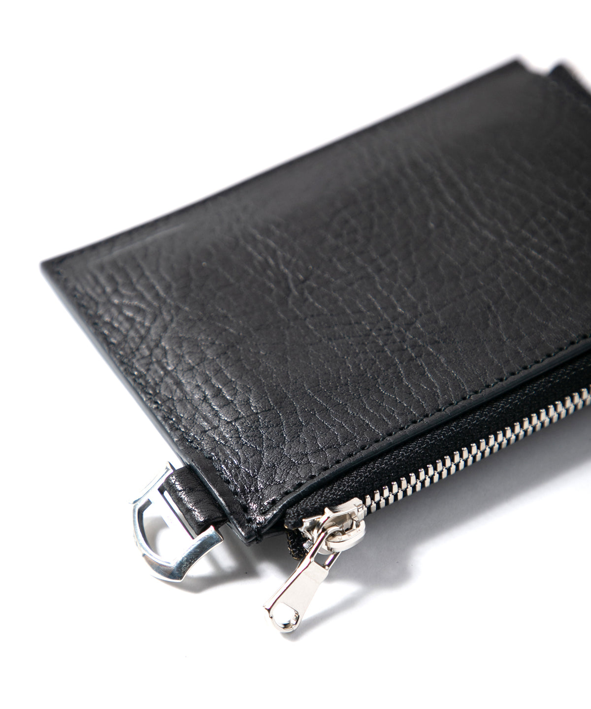 Pit Vegetable Full Tanned Shrunken Steer hide L Wallet - BLACK