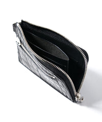 Nile Crocodile（Niloticus Crocodile）L Wallet - BLACK