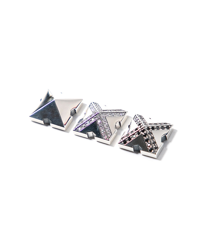 スナップスタッズ - SILVER × WHITE