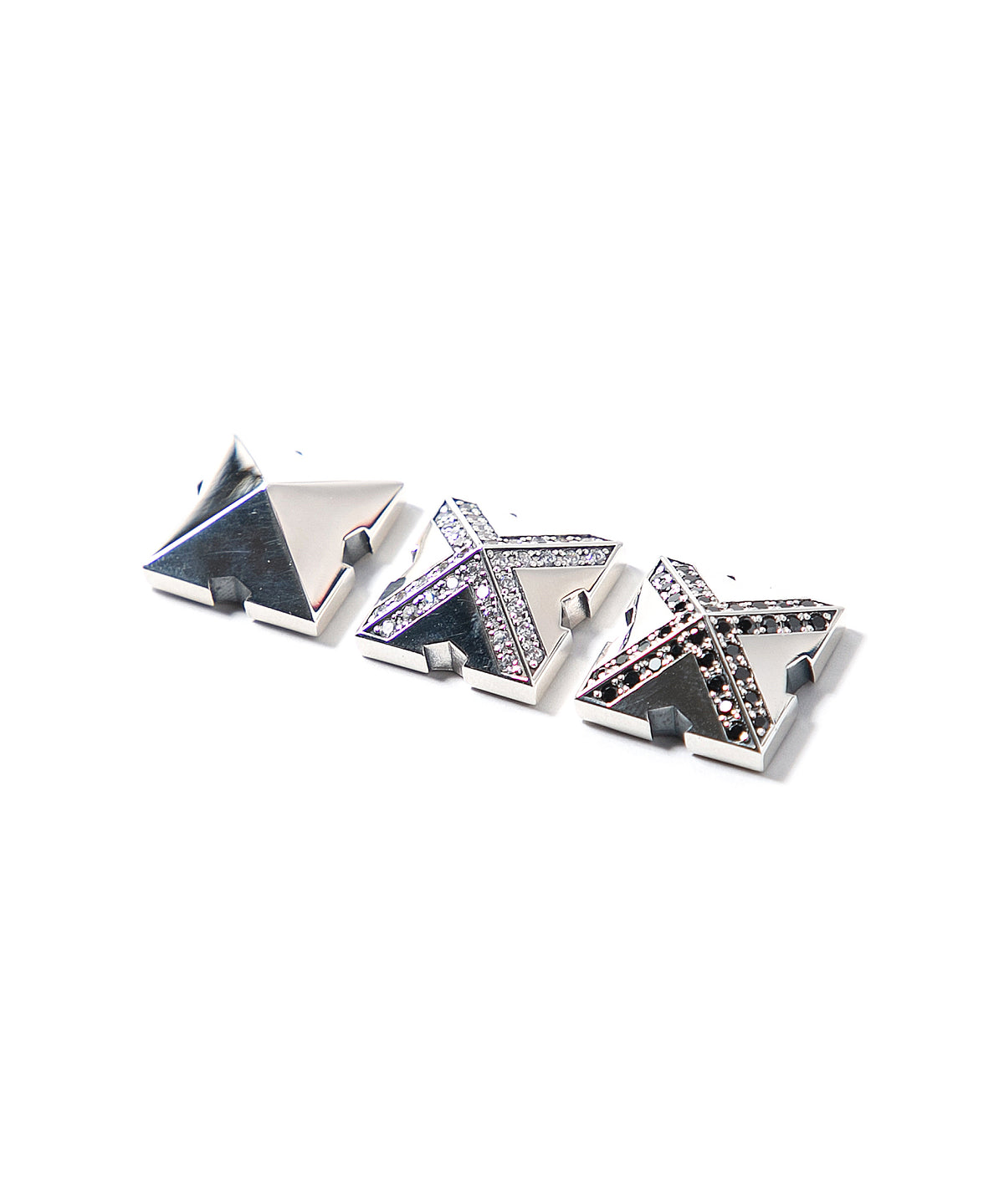 Snap Studs - SILVER x BLACK
