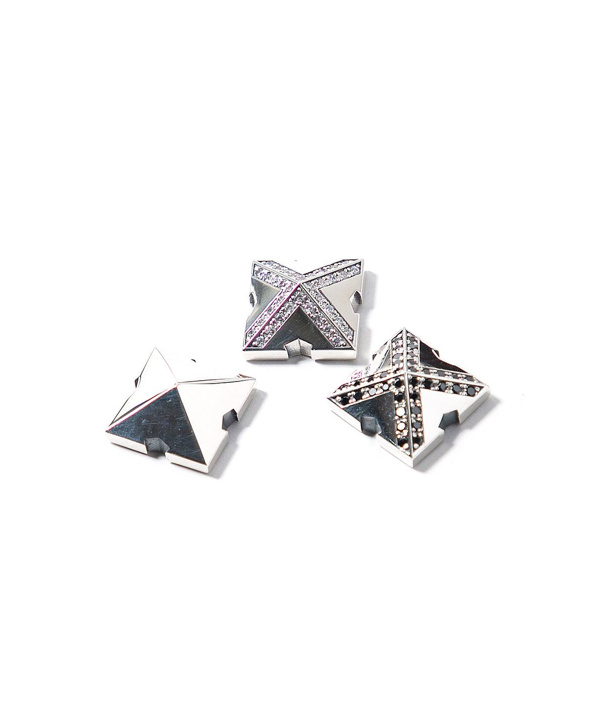 スナップスタッズ - SILVER × WHITE