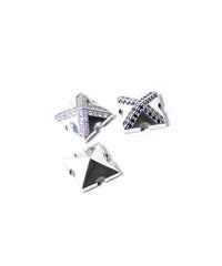 Snap Studs - SILVER x BLACK