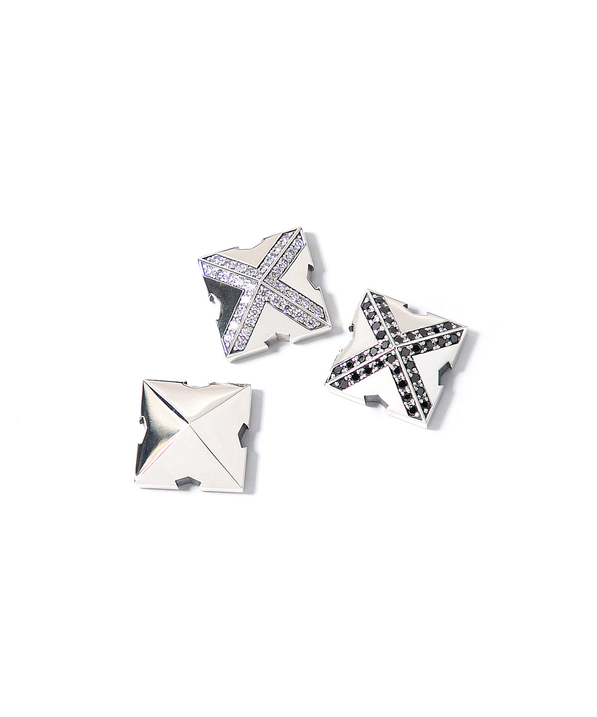 Snap Studs - SILVER x BLACK