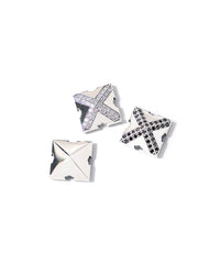 Snap Studs - SILVER x BLACK