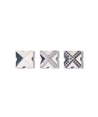 Snap Studs - SILVER x BLACK
