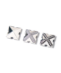 Snap Studs - SILVER x BLACK