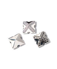 Snap Studs - SILVER x BLACK