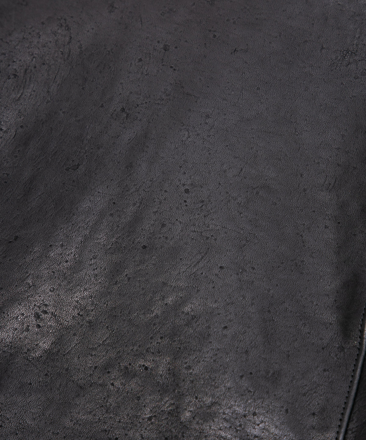 Pit Vegetable Full Tanned Shrank Horsehide SPEEDER Double Riders Jacket - BLACK