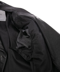 フルタンニン ピット鞣し シュリンク ホースハイド LIST ダブルライダースジャケット - BLACK