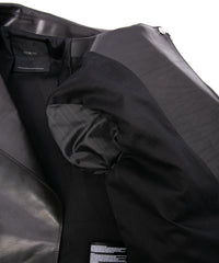 フルベジタブルタンニン鞣し ダブルショルダー TRIGGER ダブルライダースジャケット - BLACK