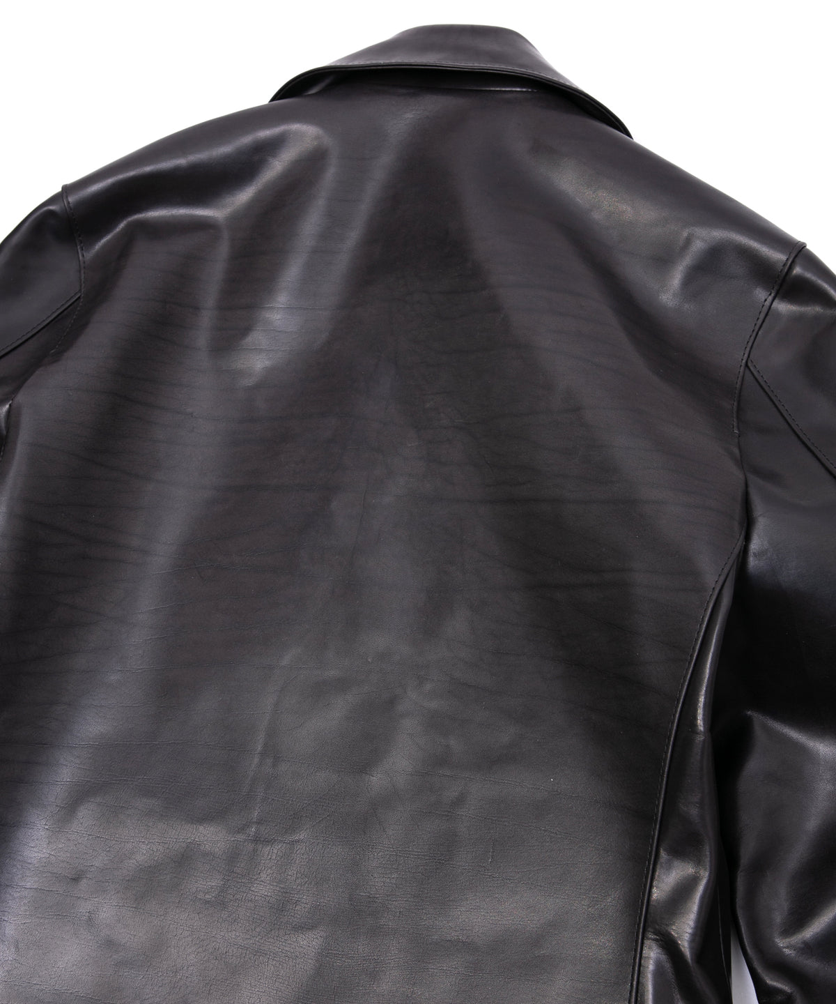 フルベジタブルタンニン鞣し ダブルショルダー TRIGGER ダブルライダースジャケット - BLACK