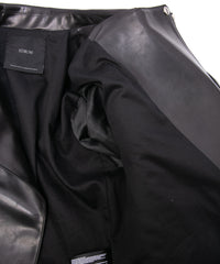 フルベジタブルタンニン鞣し ダブルショルダー JOEY ダブルライダースジャケット - BLACK