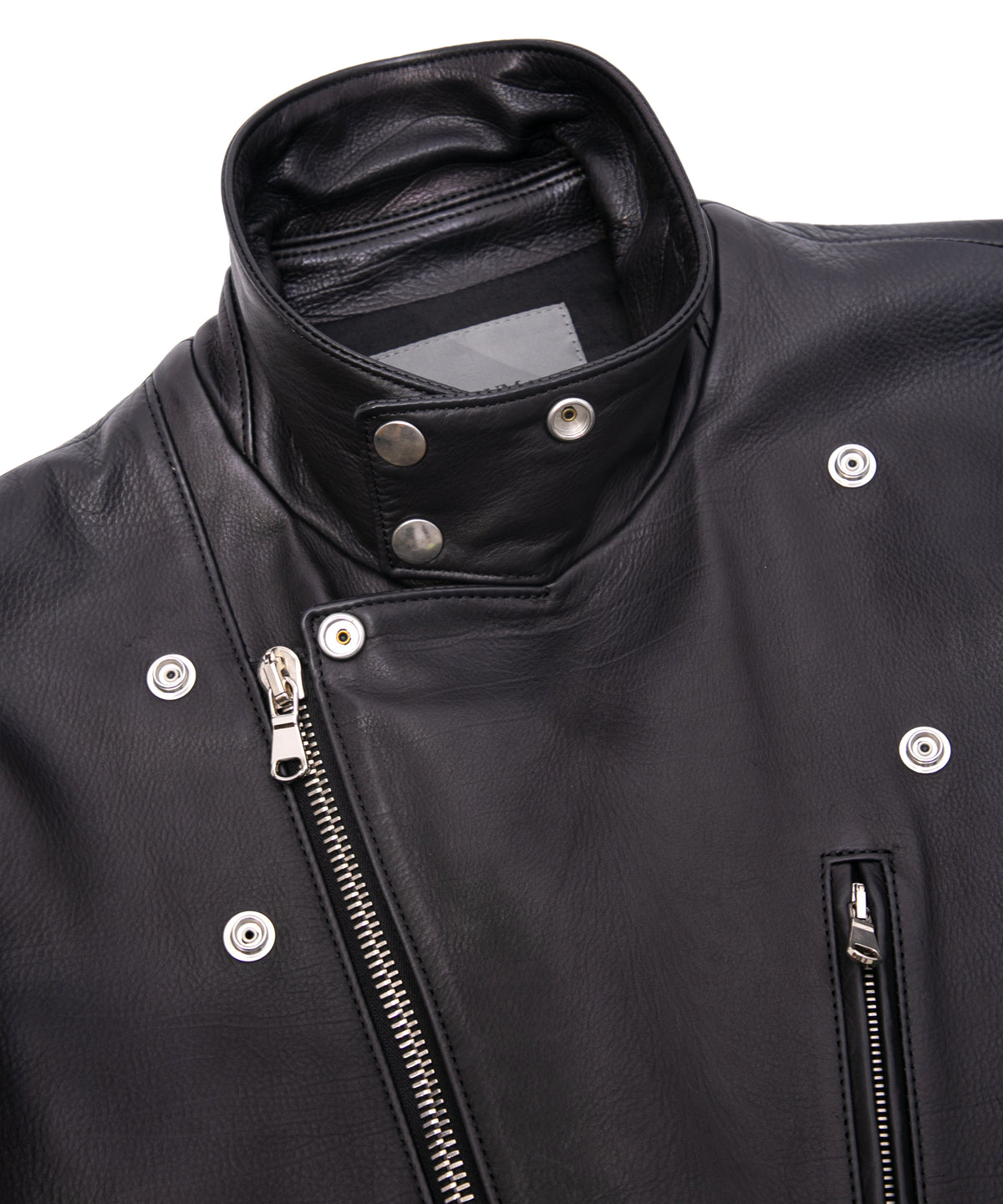 Oil Calfskin BIRD MAN Double Riders - BLACK