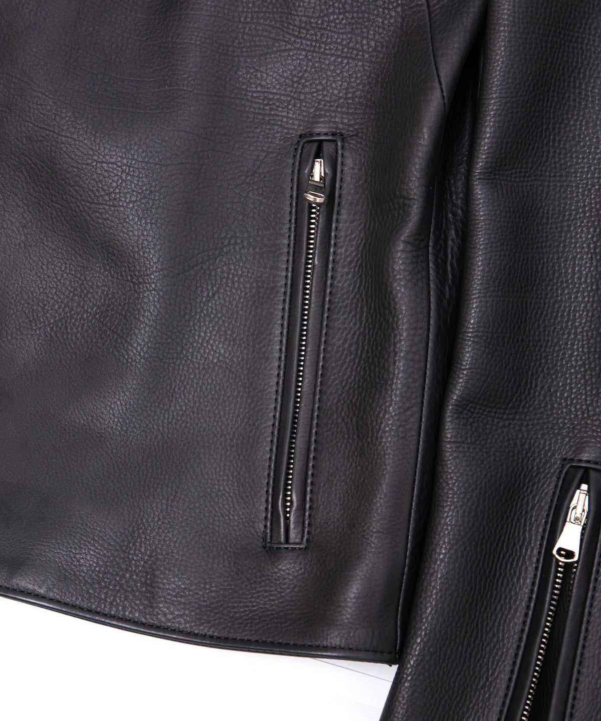 Oil Calfskin BIRD MAN Double Riders - BLACK