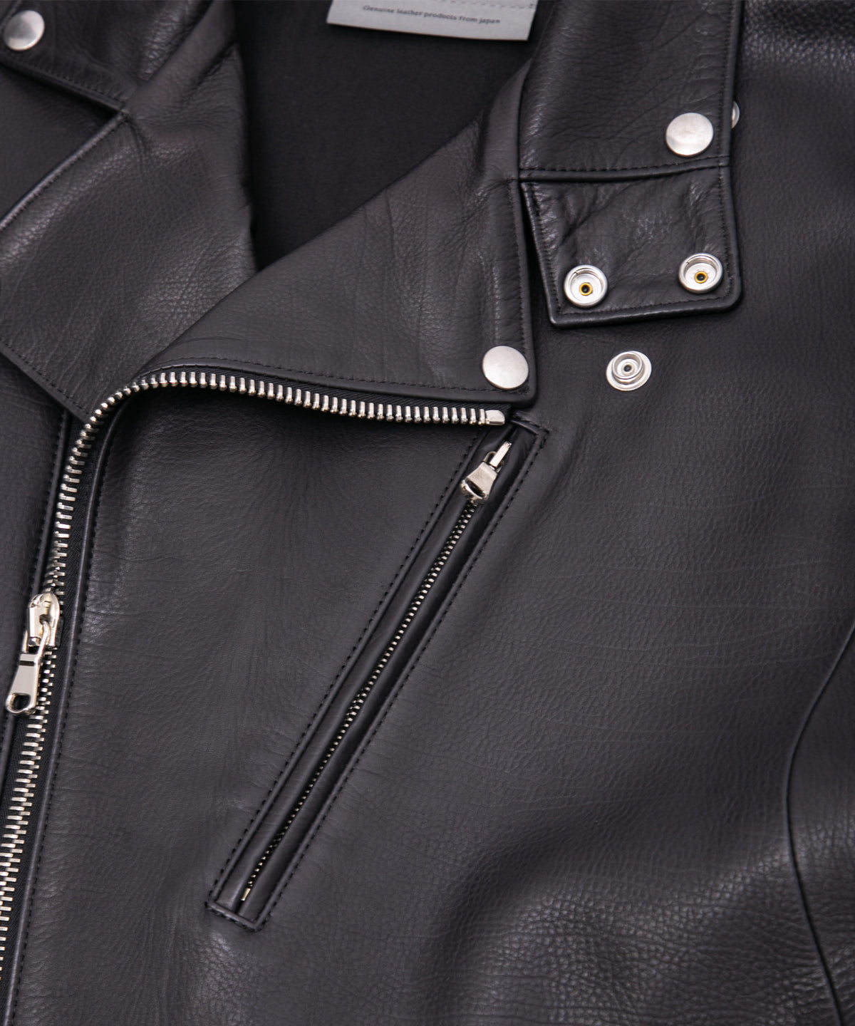 Oil Calfskin BIRD MAN Double Riders - BLACK