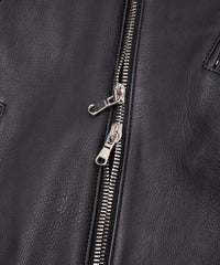 Oil Calfskin BIRD MAN Double Riders - BLACK