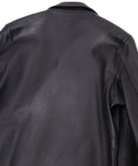 オイルカーフ BIRD MAN ダブルライダースジャケット - BLACK