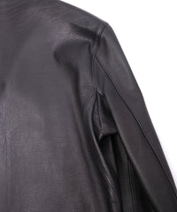 オイルカーフ BIRD MAN ダブルライダースジャケット - BLACK