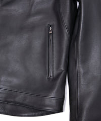 Oil Calfskin RAVEN Double Riders - BLACK