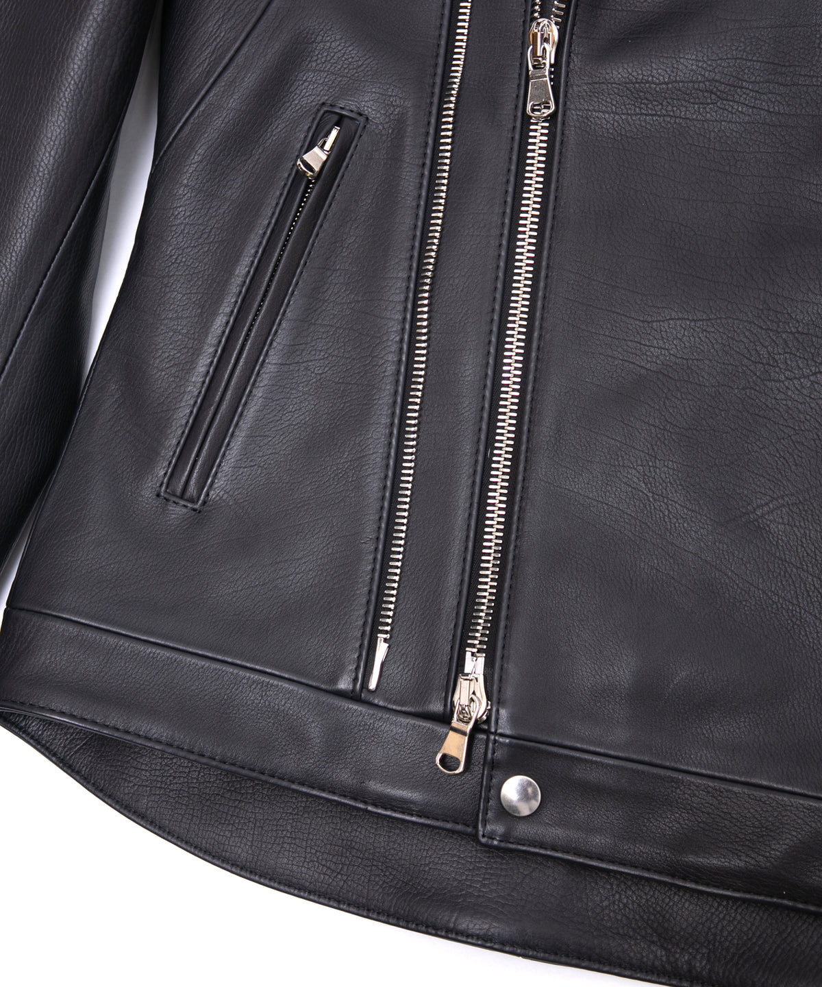 Oil Calfskin RAVEN Double Riders - BLACK