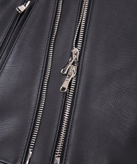 Oil Calfskin RAVEN Double Riders - BLACK