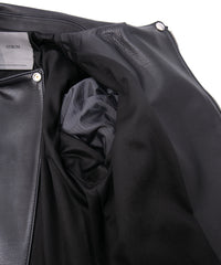 Oil Calfskin RAVEN Double Riders - BLACK
