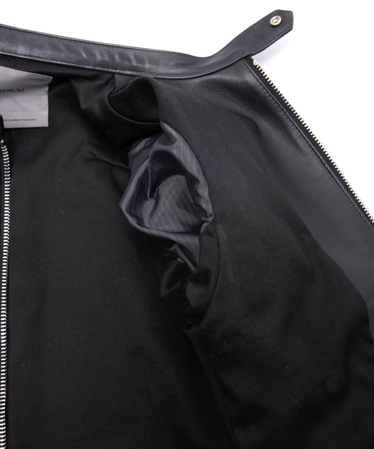 オイルカーフ SLATER シングルライダースジャケット - BLACK