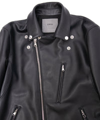 Oil Calfskin KAI Double Riders - BLACK