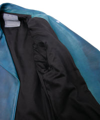Hybrid Vegetable Tanned Calfskin Garment Burning Dyed SPEEDER Double Riders - DARK VIRIDIAN