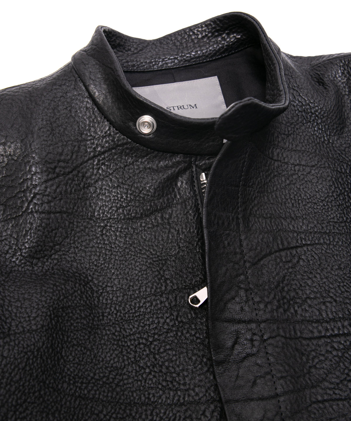 フルベジタブルタンニン鞣し シュリンク イタリアン ダブルショルダー JUDE シングルライダースジャケット - BLACK