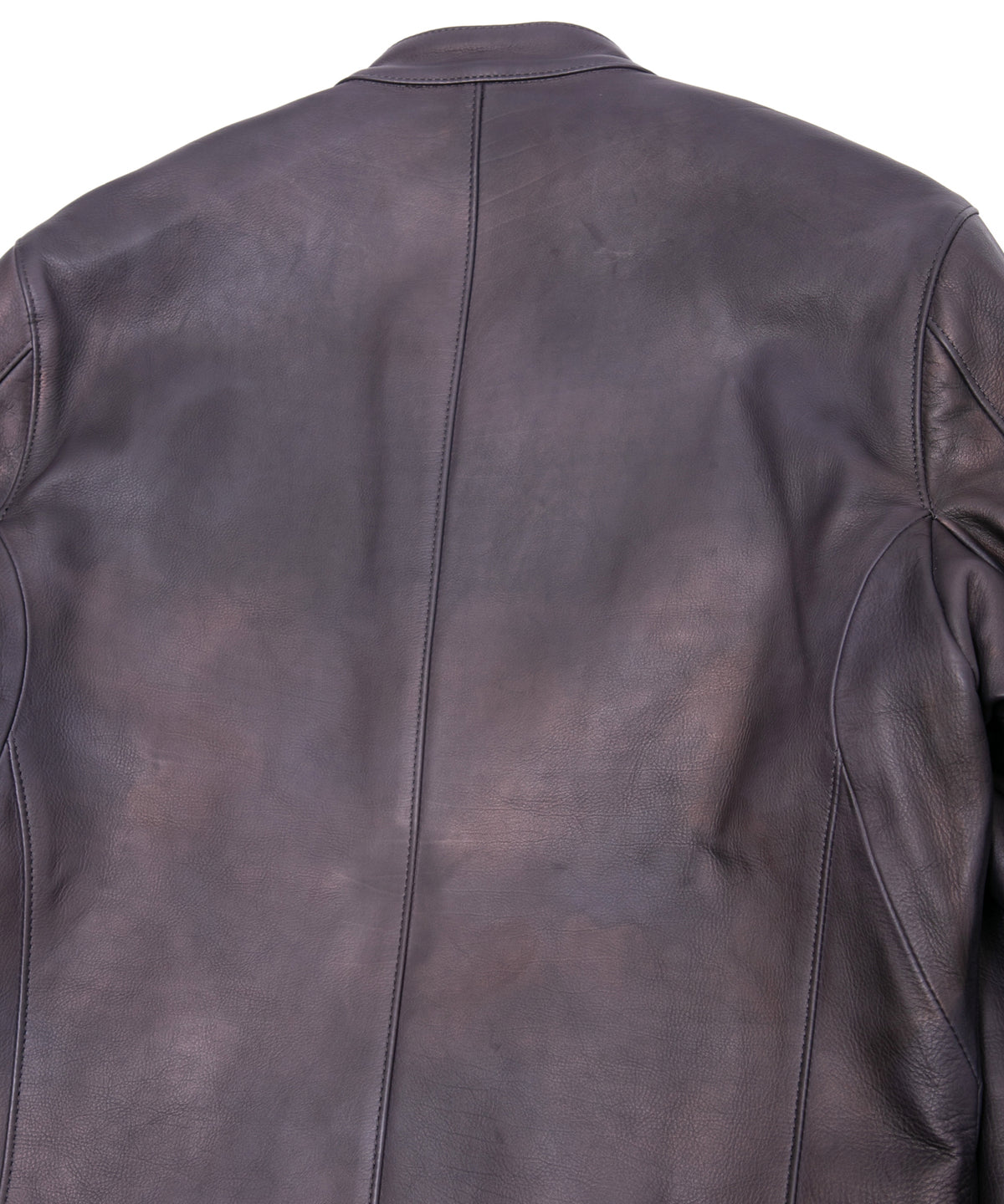 Hybrid Vegetable Tanned Calfskin Garment Burning Dyed ELEVEN Semi Double Riders - GRAPHITE GRAY