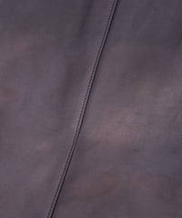 Hybrid Vegetable Tanned Calfskin Garment Burning Dyed ELEVEN Semi Double Riders - GRAPHITE GRAY