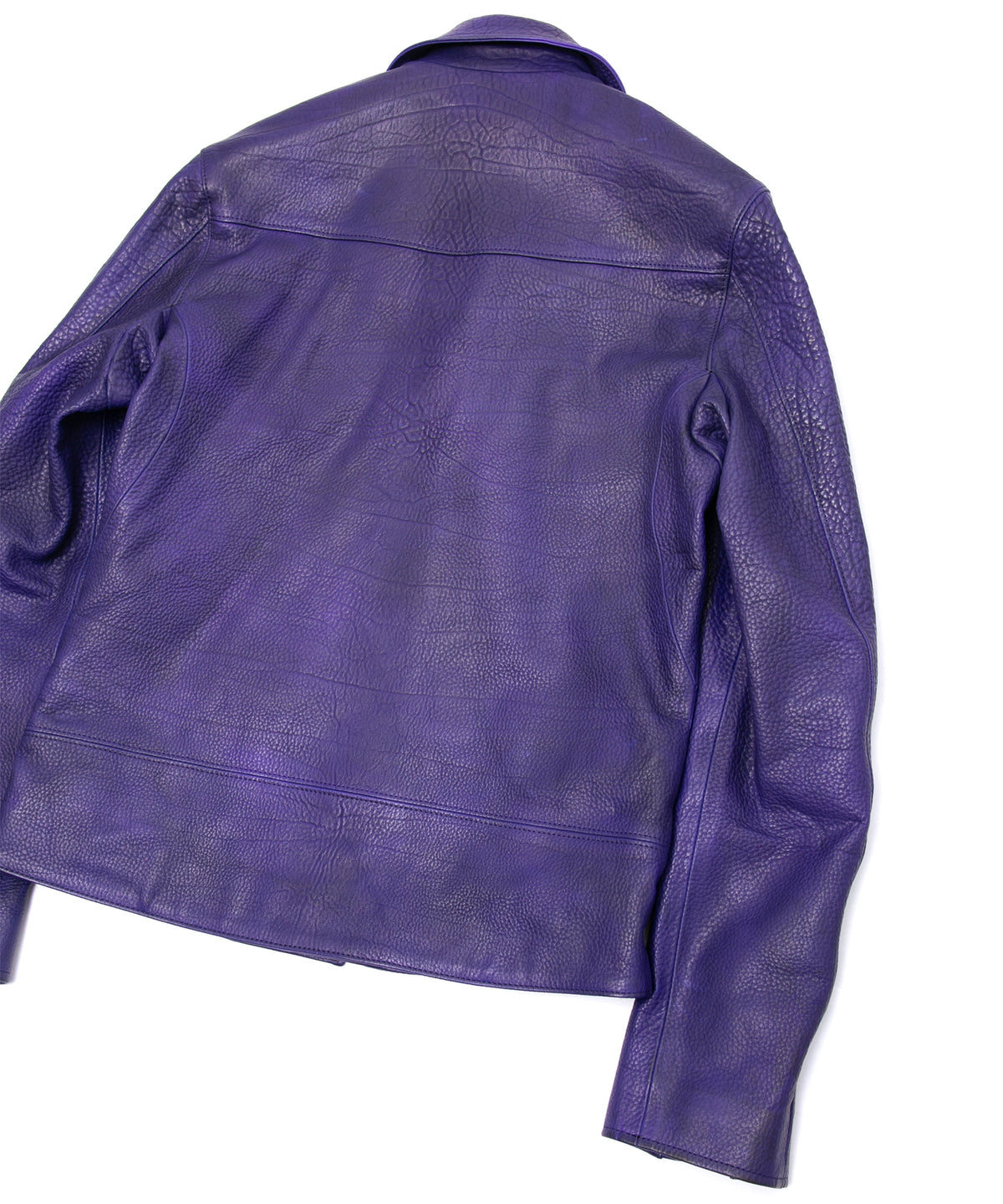 フルベジタブルタンニン鞣し イタリアン シュリンク ダブルショルダー Burning Dyed（燃焼製品染め）LIST ダブルライダースジャケット- CATHEDRAL