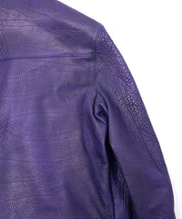 フルベジタブルタンニン鞣し イタリアン シュリンク ダブルショルダー Burning Dyed（燃焼製品染め）LIST ダブルライダースジャケット- CATHEDRAL