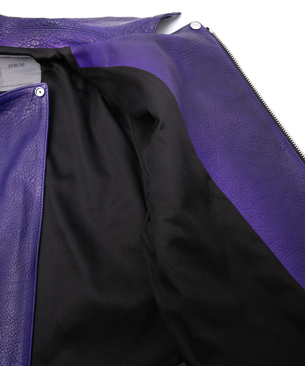 フルベジタブルタンニン鞣し イタリアン シュリンク ダブルショルダー Burning Dyed（燃焼製品染め）TRIGGER ダブルライダースジャケット- CATHEDRAL