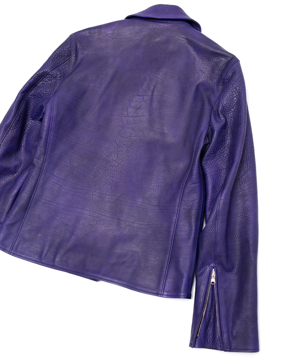 フルベジタブルタンニン鞣し イタリアン シュリンク ダブルショルダー Burning Dyed（燃焼製品染め）TRIGGER ダブルライダースジャケット- CATHEDRAL