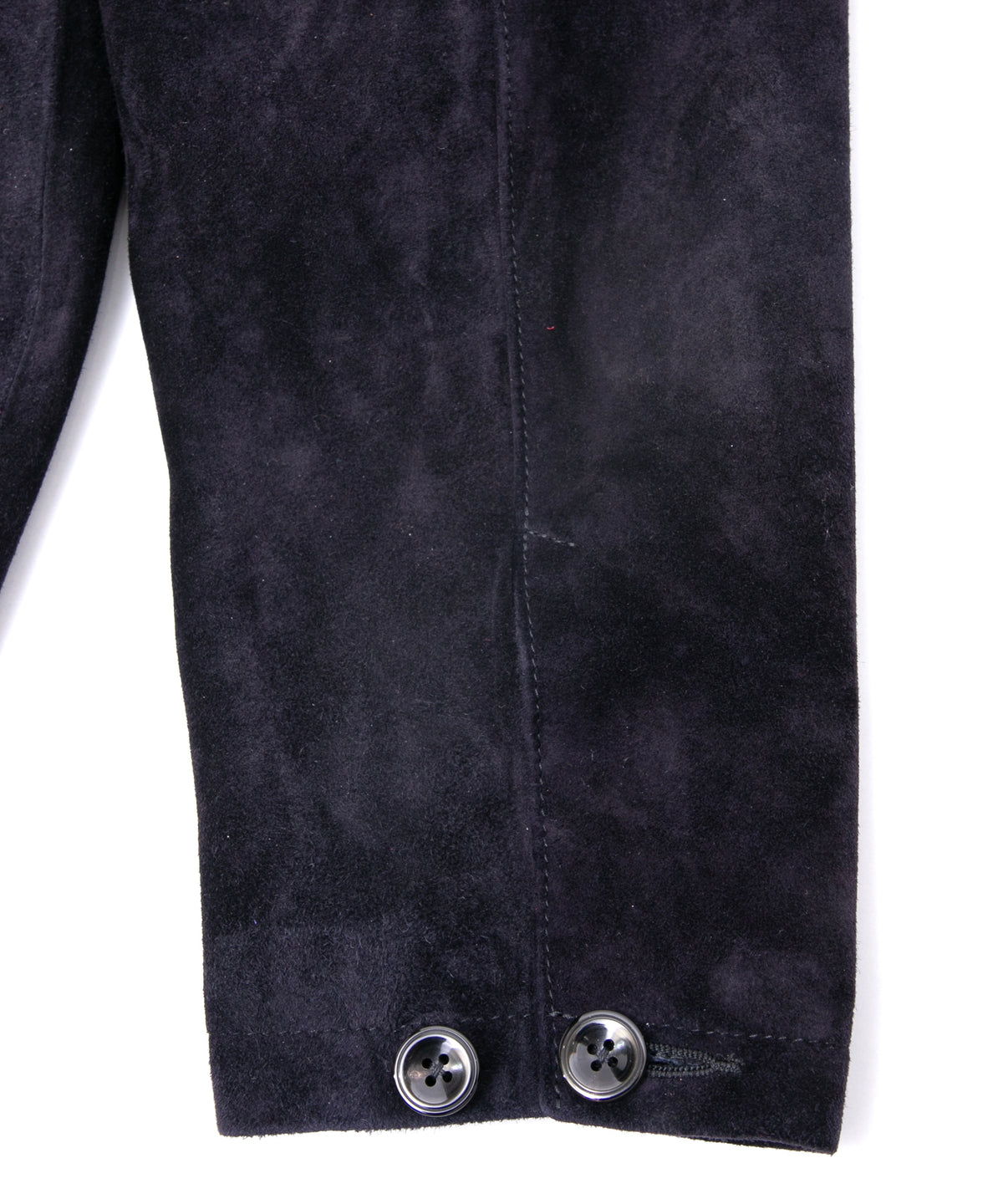 ジャパン カーフスエード ROY バイカーロングコート - DARK PURPLE