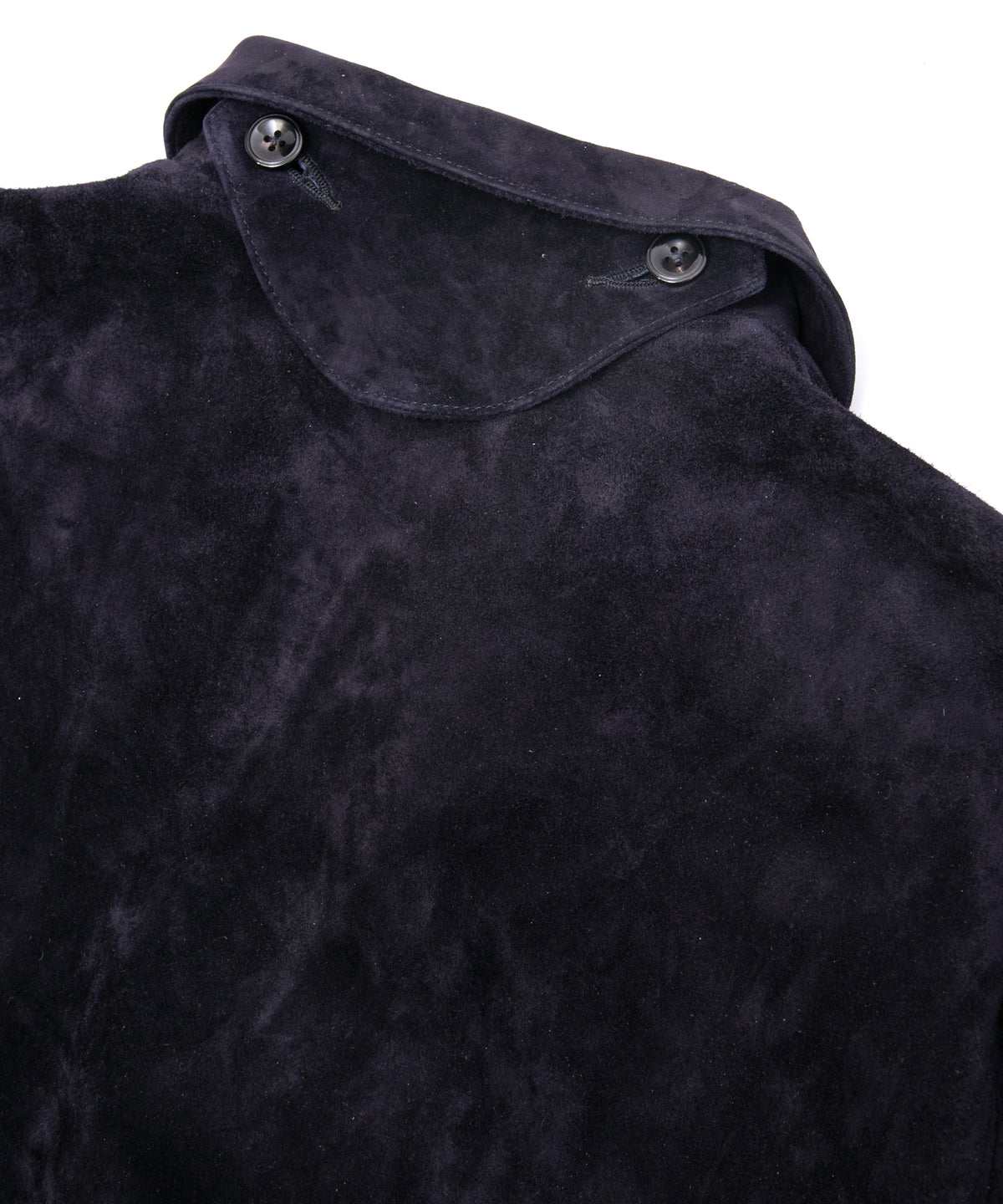 ジャパン カーフスエード ROY バイカーロングコート - DARK PURPLE