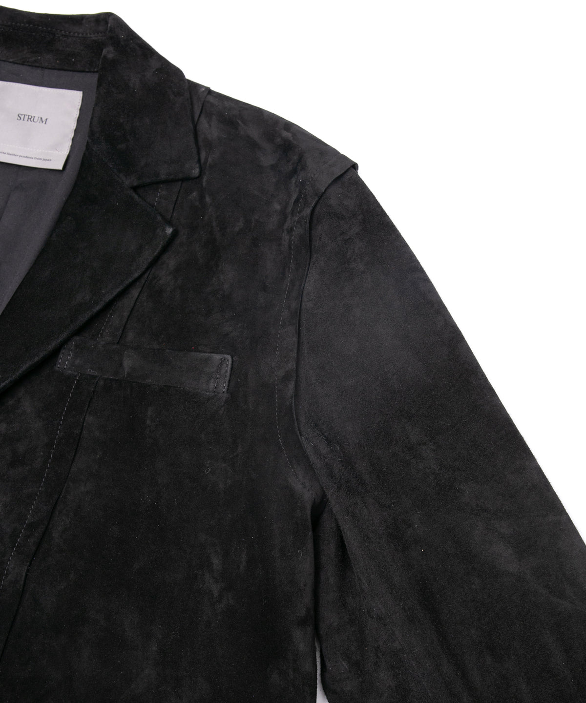 ジャパン カーフスエード RUTH チェスター ロングコート - BLACK