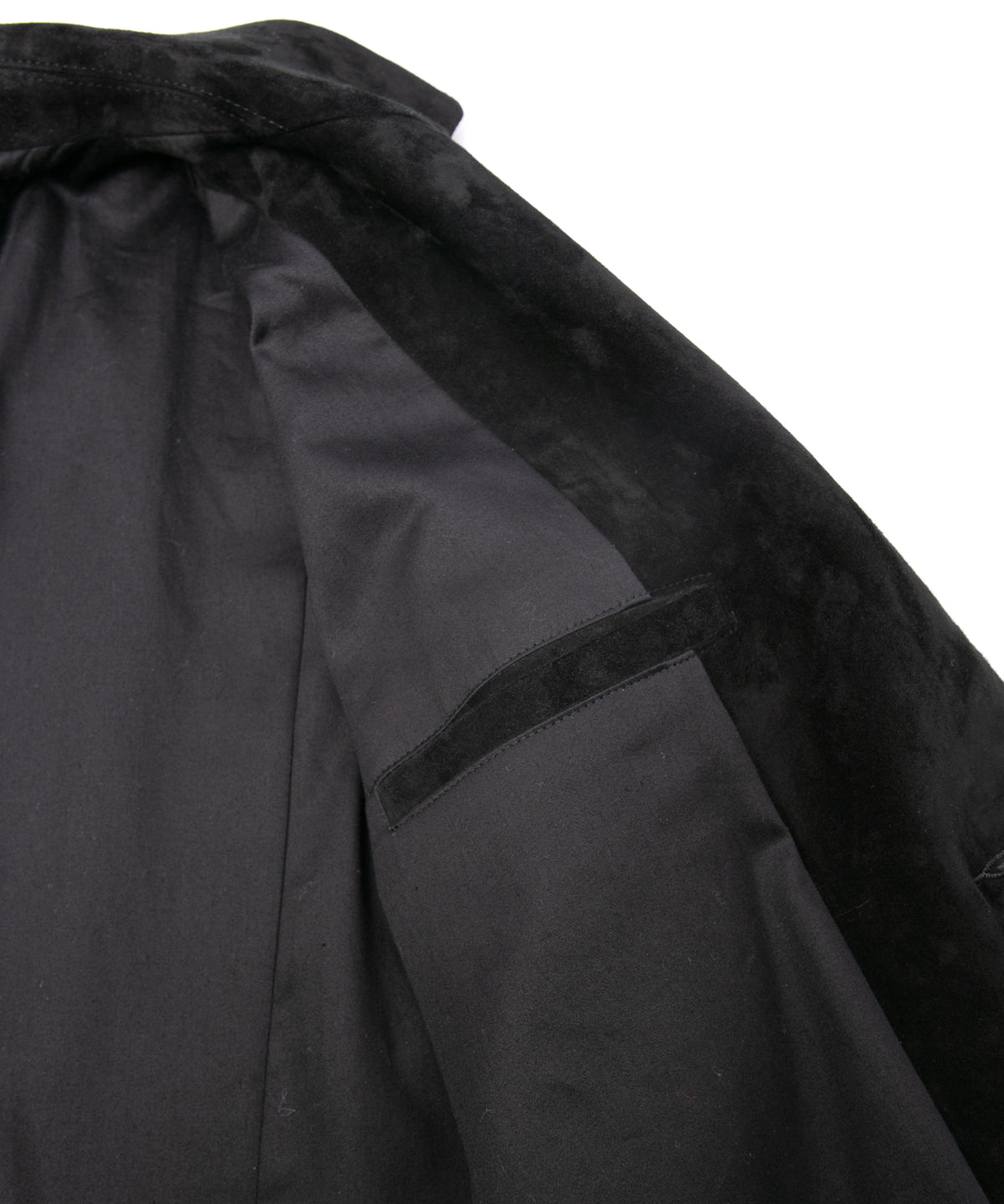 ジャパン カーフスエード RUTH チェスター ロングコート - BLACK