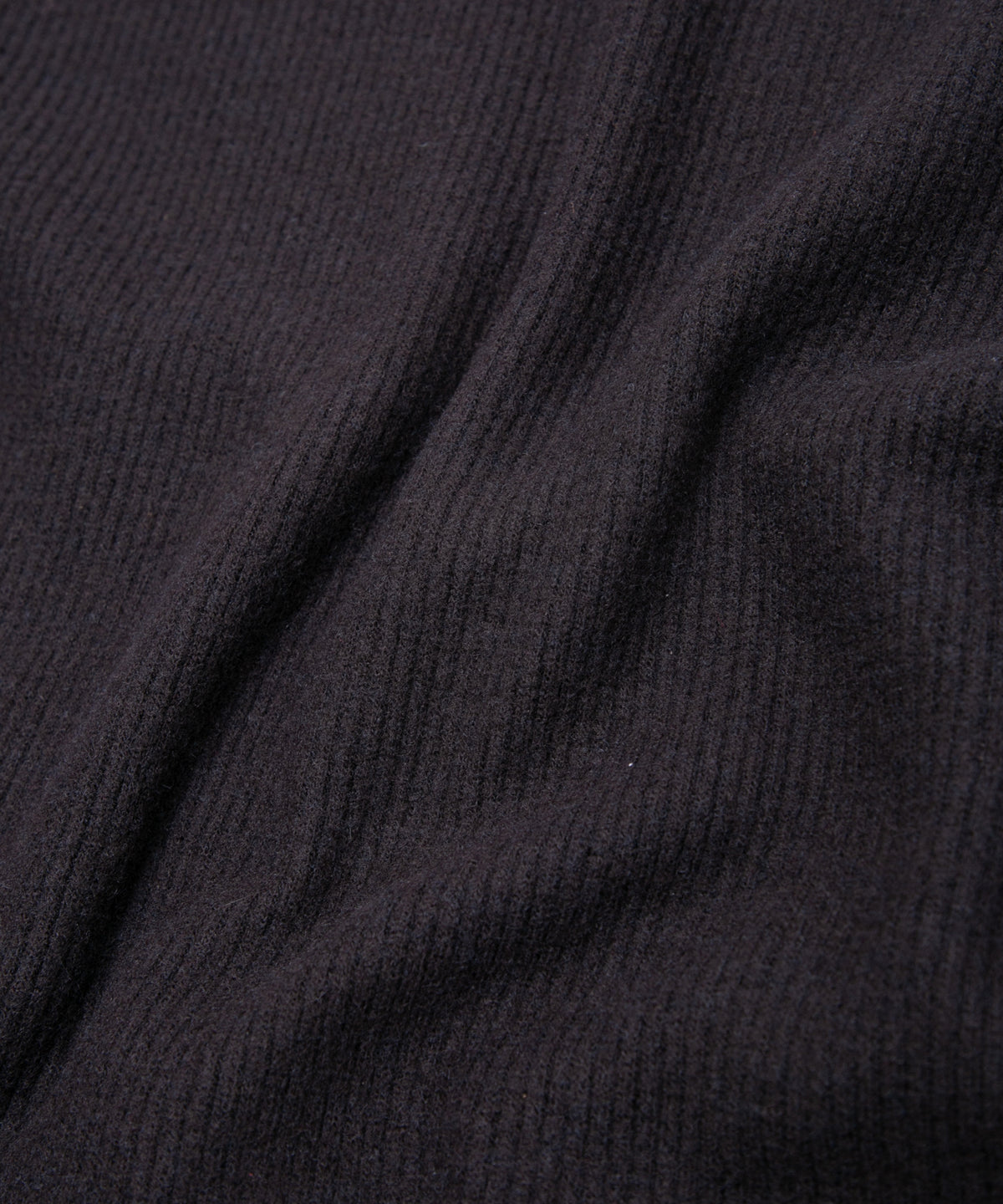 Acrylic Wool Knit Turtleneck Cut&Sew - DARK GRAY