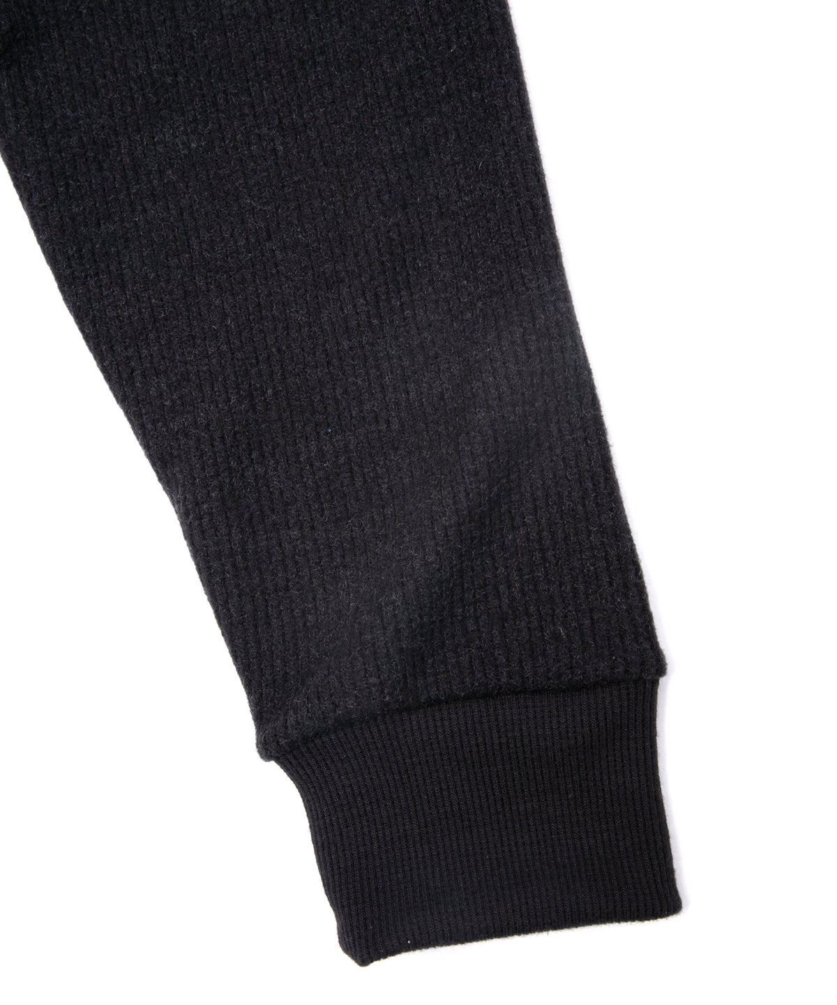 Acrylic Wool Knit Turtleneck Cut&Sew - BLACK
