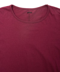 30/- ナチュラルソフト天竺 クルーネック ロングスリーブ T シャツ - WINE