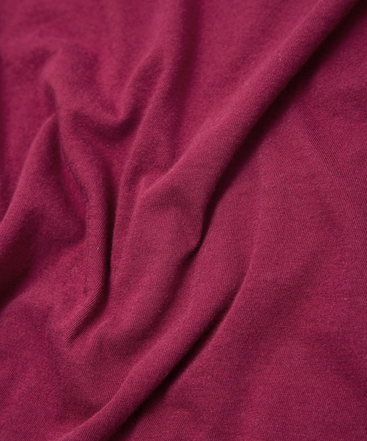 30/- ナチュラルソフト天竺 クルーネック ロングスリーブ T シャツ - WINE