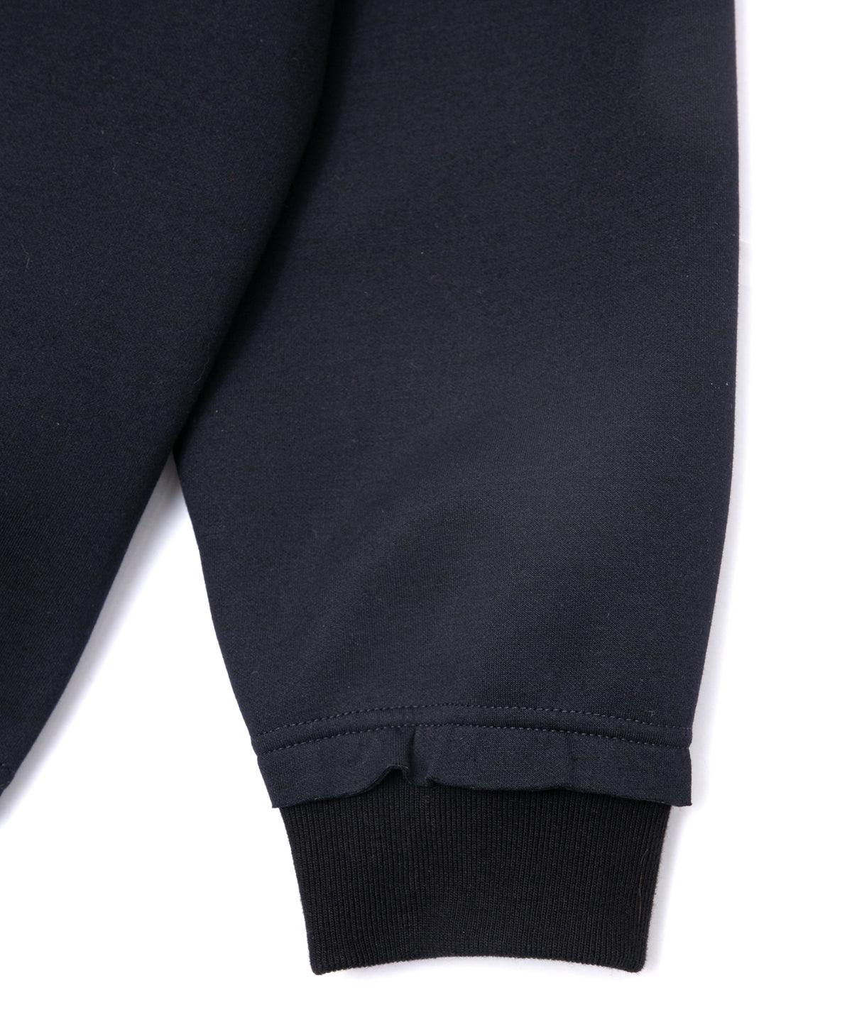 スリーレイヤー ダンボールニット クルーネック スウェット - BLACK