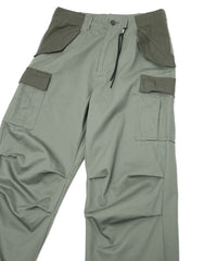 コットン ハイカウント チノクロス カーゴパンツ - OLIVE